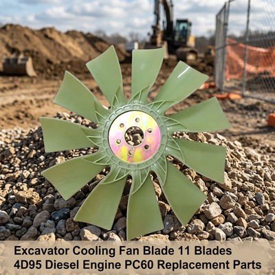 Αεροσκάφος ψύξης εκσκαφέα 11 λεπίδες Fit OE 600-625-7520 4D95 κινητήρας ντίζελ PC60 ανταλλακτικά σε απόθεμα