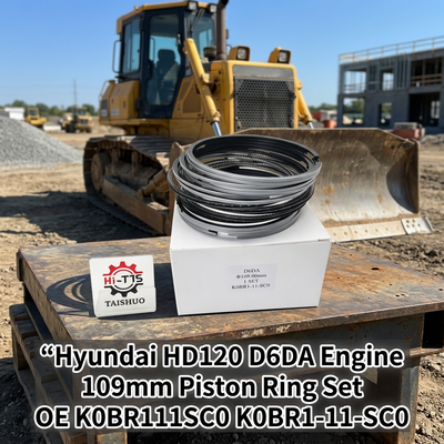 Τμήματα μηχανών εξορυκτών 109mm D6DA Πιστονικό σύνολο δαχτυλιδιών για Hyundai HD120 Truck OE K0BR111SC0 K0BR1-11-SC0