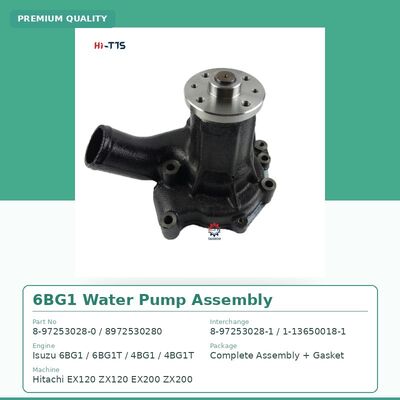 Συγκρότημα αντλίας νερού κινητήρα Isuzu 6BG1 8-97253028-0 8972530280 Αντικατάσταση για εκσκαφέα Hitachi EX200 ZX200 EX120 ZX120