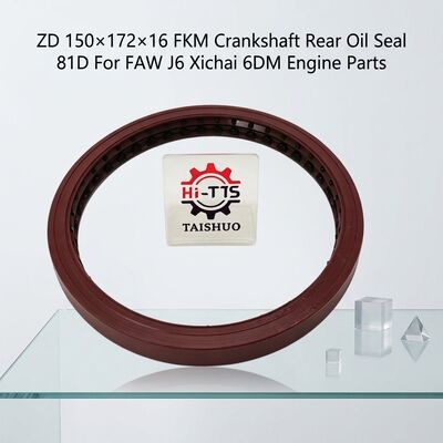 ZD 150×172×16 FKM Φθοριούχο καουτσούκ υψηλής θερμοκρασίας διπλό ελατήριο κρανκ-άξονα πίσω σφραγίδα ελαίου OE 1005080-81D Για κινητήρα ντίζελ FAW J6 J7
